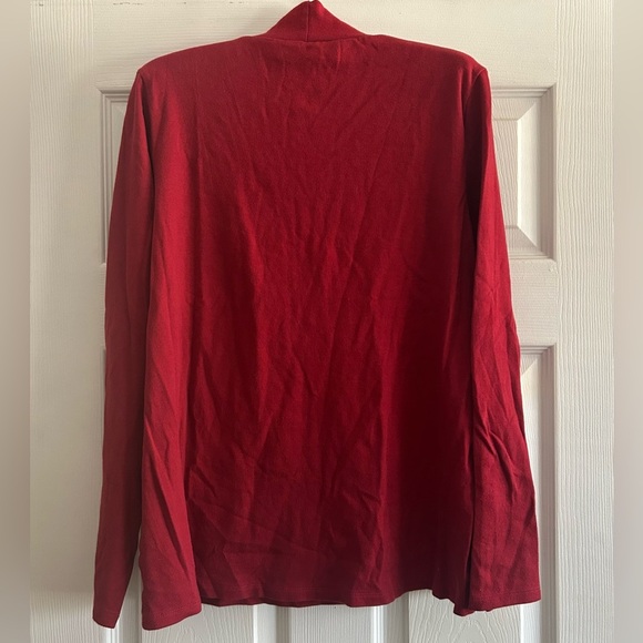 Croft & Barrow Long Sleeve Mock-Neck Top, Red, size XL - Picture 4 of 4